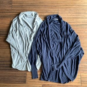 Set of 2 S/M Rubbish Open Sweaters - Grey & Navy